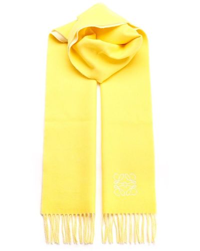 Loewe Wool And Cashmere Scarf - Yellow