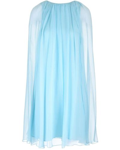 Max Mara Chiffon Mini Dress - Blue