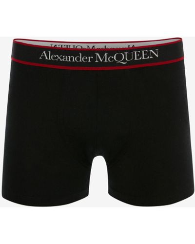 Alexander McQueen Boxershorts mit webkante - Schwarz