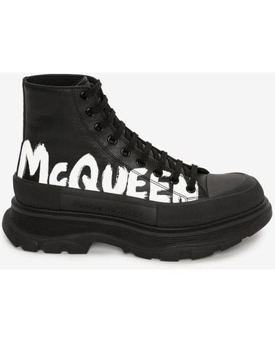 Alexander McQueen Black Tread Slick Boot