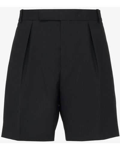 Alexander McQueen Shorts mit falten - Schwarz