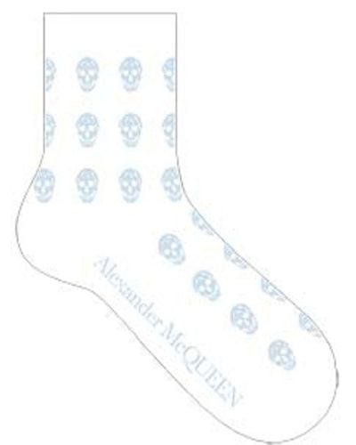 Alexander McQueen White Skull Socks