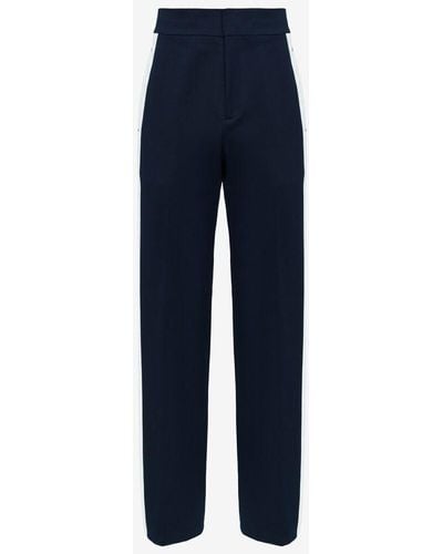Alexander McQueen Blue Military Trousers