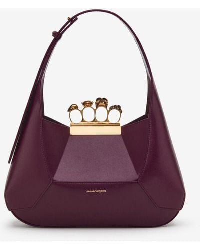 Alexander McQueen Red The Jeweled Hobo Bag - Purple