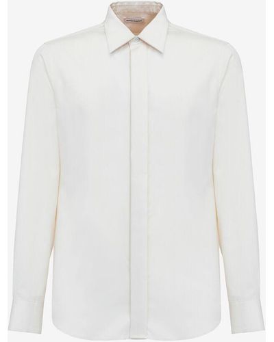 Alexander McQueen White Concealed Placket Shirt
