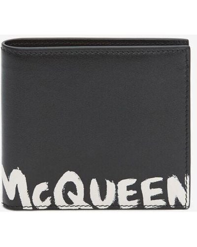 Alexander McQueen 'McQueen Graffiti' bi Fold Brieftasche - Schwarz