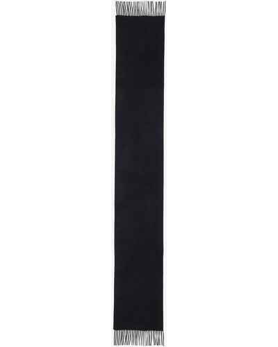 Alexander McQueen Écharpe à logo seal brodé - Noir