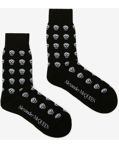 Alexander McQueen Short Skull Socks - Black