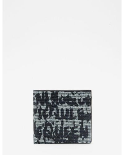 Alexander McQueen Portemonnaie mit mcqueen graffiti-motiv - Schwarz