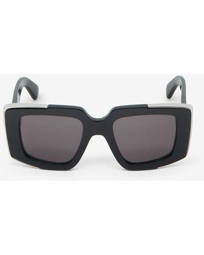 Alexander McQueen Black The Grip Geometrical Sunglasses