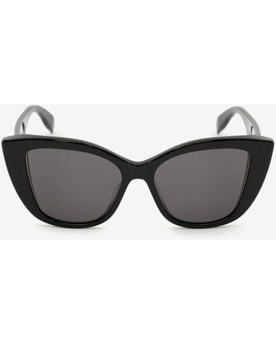 Alexander McQueen Black Mcqueen Graffiti Cat-eye Sunglasses