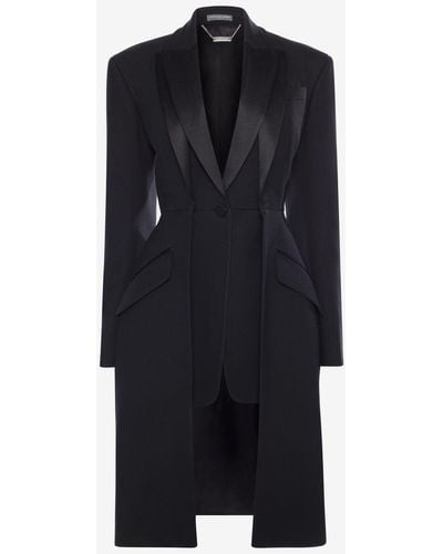 Alexander McQueen Double-lapel Tailored Coat - Black