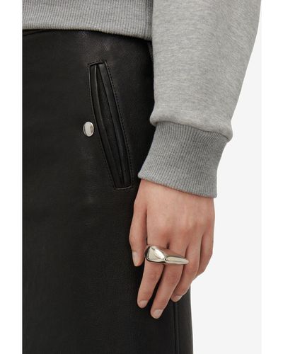 Alexander McQueen Silver Thorn Claw Ring - Black