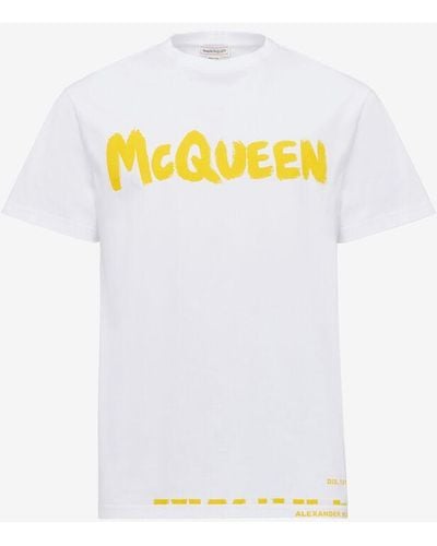 Alexander McQueen White Mcqueen Graffiti T-shirt - Multicolour