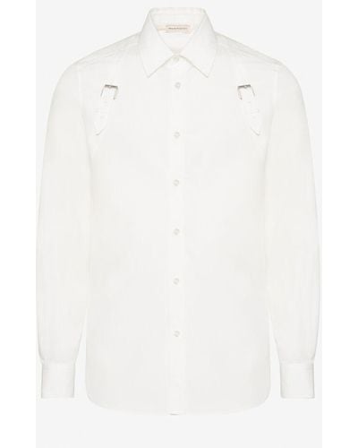 Alexander McQueen Gurt-hemd - Weiß