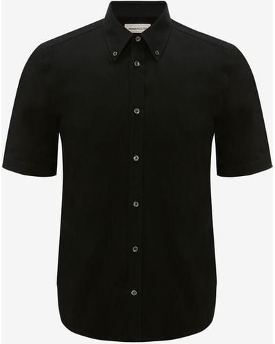 Alexander McQueen Cotton Poplin Shirt - Black