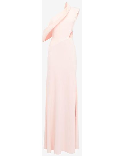 Alexander McQueen Asymmetrisch drapiertes abendkleid - Pink
