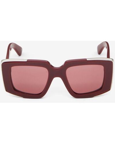 Alexander McQueen Red The Grip Geometrical Sunglasses - Pink