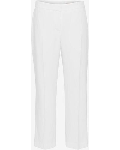 Alexander McQueen Pantaloni a sigaretta in crêpe sottile - Bianco