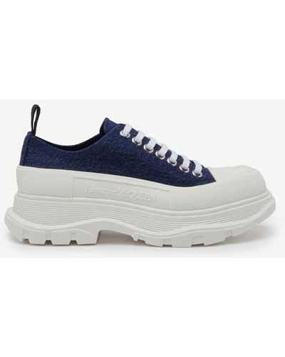 Alexander McQueen Chaussures à lacets tread slick - Bleu
