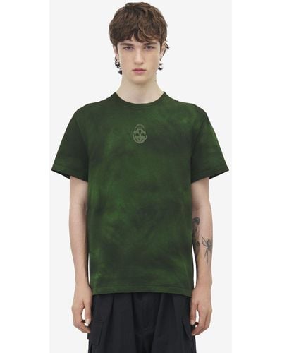 Alexander McQueen T-shirt partiellement teint - Vert