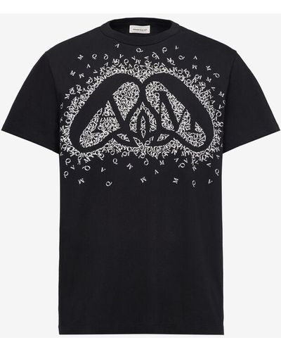 Alexander McQueen T-shirt mit exploded charm-print - Schwarz