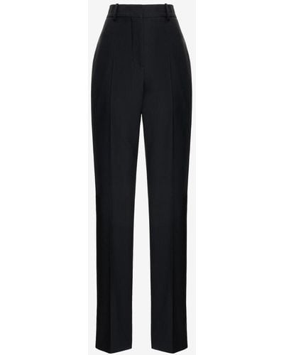 Alexander McQueen High-waisted Tailored Trousers - Black