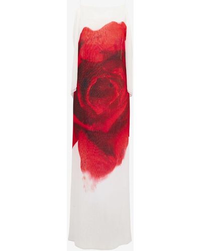 Alexander McQueen Nuisette en mousseline bleeding rose - Rouge