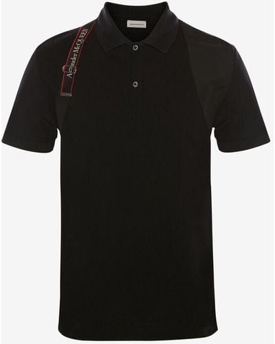 Alexander McQueen Harness polo shirt - Noir