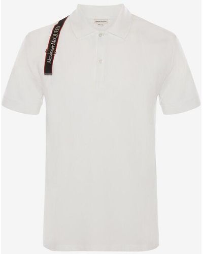 Alexander McQueen Harness polo shirt - Weiß