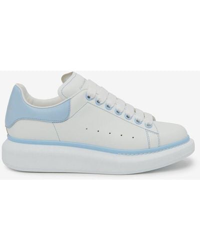 Alexander McQueen White Oversized Sneaker - Blue