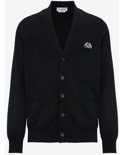 Alexander McQueen Cashmere And Wool Cardigan - Black