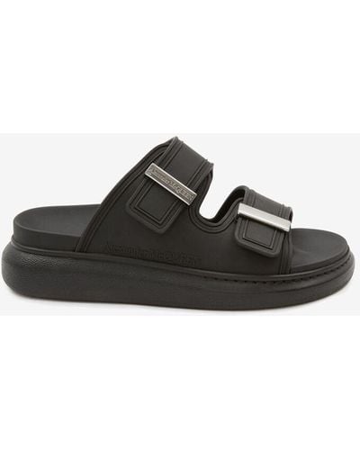 Alexander McQueen Rubber Sliders - Black