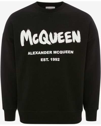 Alexander McQueen Black Mcqueen Graffiti Sweatshirt