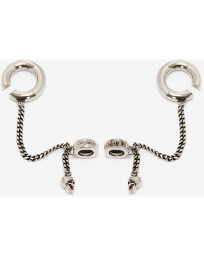 Alexander McQueen Silver Airpods Chain - White