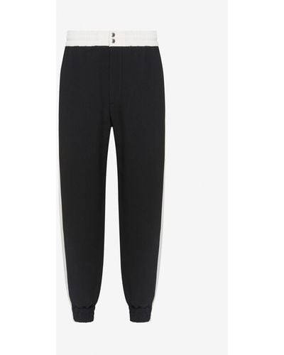 Alexander McQueen Black Contrasting Side Stripe sweatpants