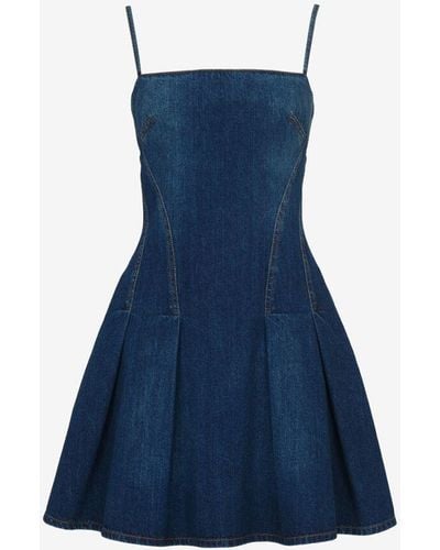Alexander McQueen Blue Denim Mini Dress