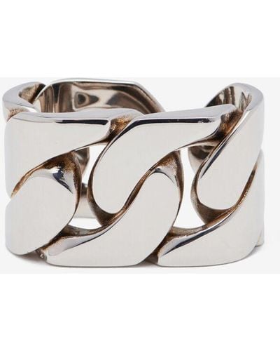 Alexander McQueen Chain Double Ring - Metallic