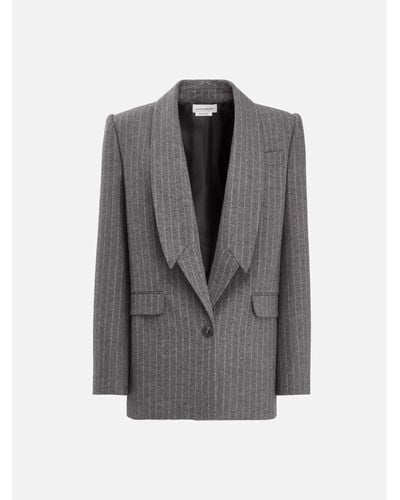 Alexander McQueen Grey & Silver Daywear Jacket