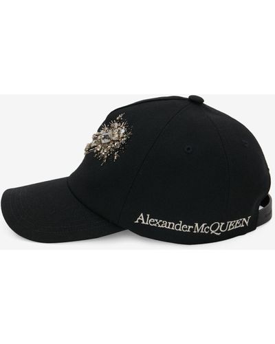 Alexander McQueen Baseballkappe mit astral jewel-stickerei - Schwarz
