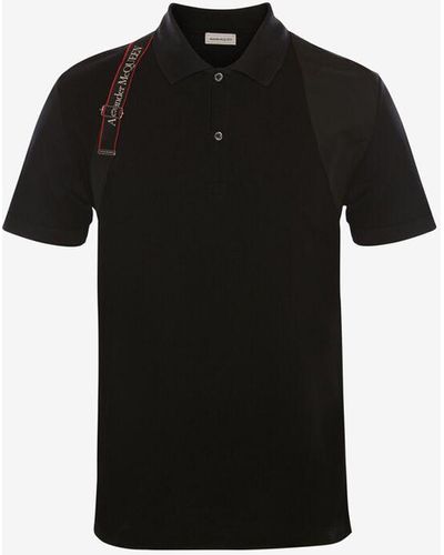 Alexander McQueen Harness Polo Shirt - Black