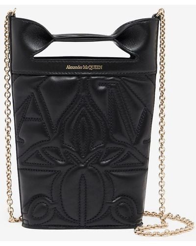 Alexander McQueen The Bow Mini With Chain - Black