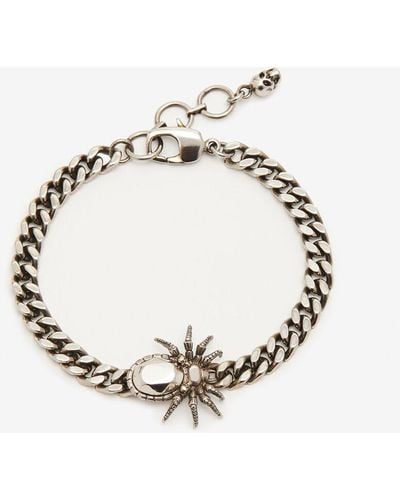 Alexander McQueen Bracelet à chaîne araignée - Métallisé