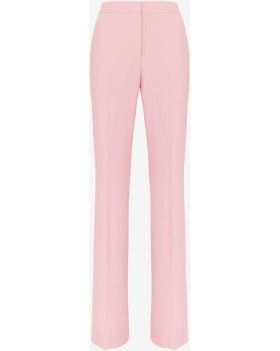 Alexander McQueen Pink High-waisted Narrow Bootcut Pants