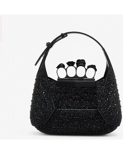 Alexander McQueen Mini sac the jewelled hobo - Noir