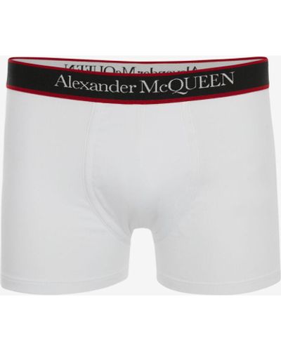 Alexander McQueen Boxershorts mit webkante - Weiß