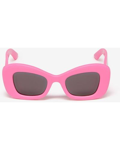 Alexander McQueen Markante katzenaugen-sonnenbrille - Pink