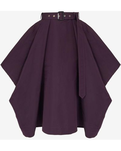 Alexander McQueen Drapé-trenchrock - Lila