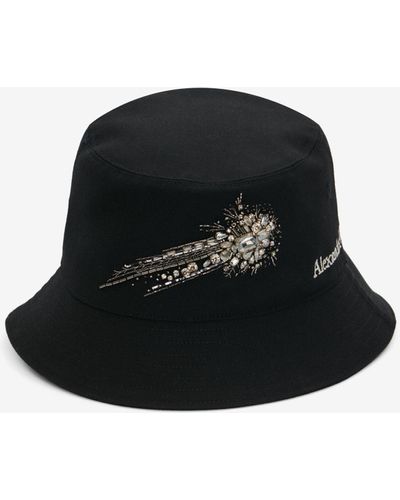Alexander McQueen Astral Jewel Embroidery Bucket Hat - Black