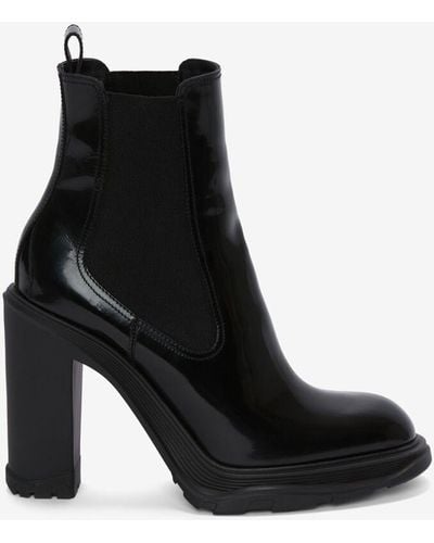 Alexander McQueen Leather Boots - Black